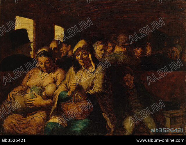 The Third Class Carriage Ca 186264 Oil On Canvas 25 3 4 X 35 1 2