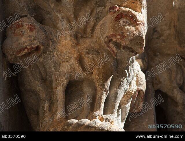 Capital Of The Facade Of The Church Of San Crist Bal De Beget Xi Xii