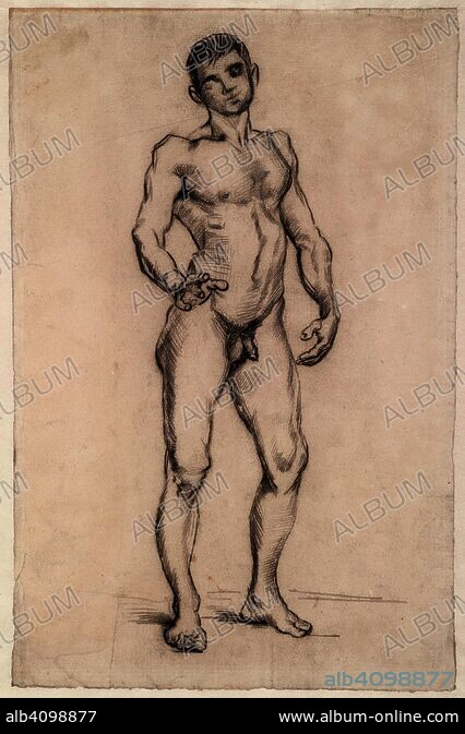 Vincent Van Gogh Standing Male Nude Seen From The Front Date March