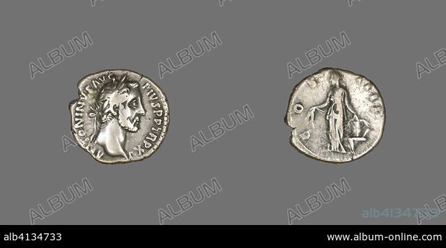 ANCIENT ROMAN Denarius Coin Portraying Emperor Antoninus Pius Roman