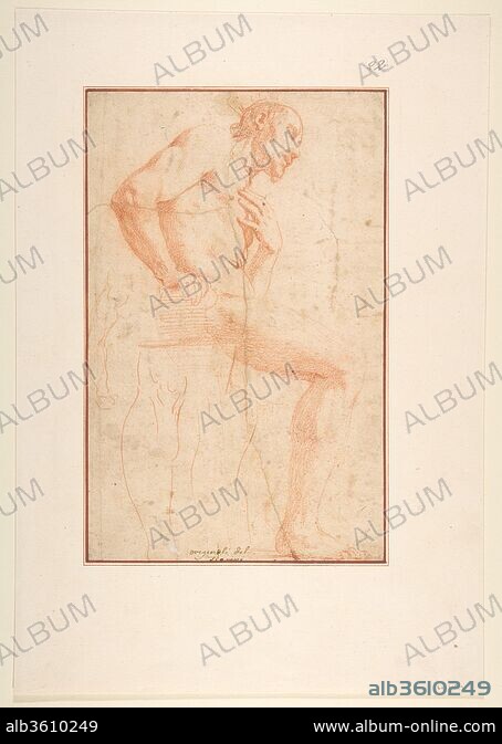 ALESSANDRO TIARINI Seated Male Nude Facing Right Album Alb3610249