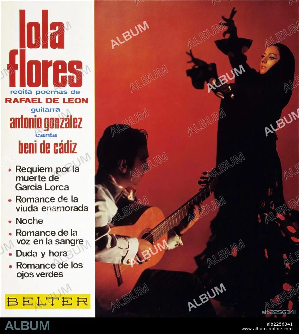 LA CANTANTE LOLA FLORES Y ANTONIO GONZALEZ EL PESCAILLA PORTADA DE