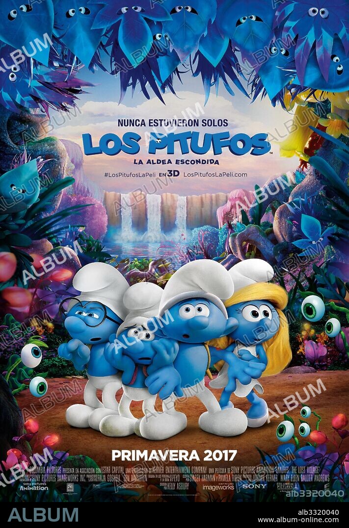 Poster De PITUFOS 3 LOS PITUFOS 3 LA ALDEA ESCONDIDA 2017 SMURFS