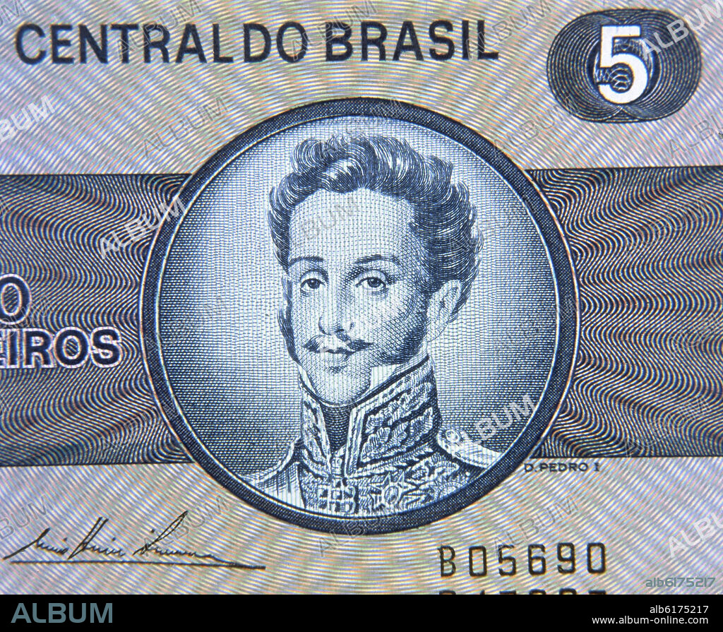 RETRATO DE PEDRO I DE BRASIL Y IV DE PORTUGAL 1798 1834 EN UN BILLETE