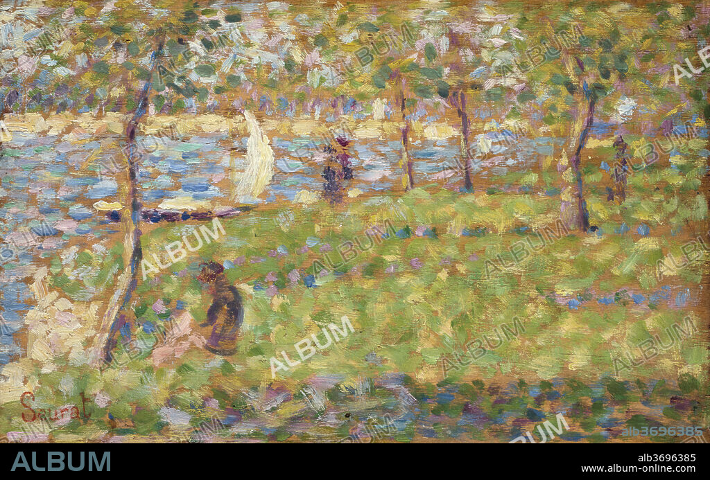 Georges Seurat Study For La Grande Jatte Dated Oil On