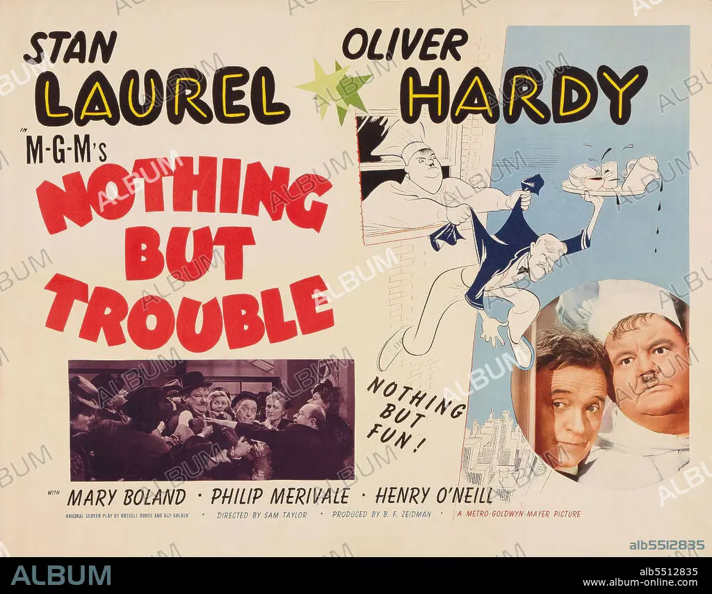 OLIVER HARDY And STAN LAUREL In NOTHING BUT TROUBLE 1944 Directed By