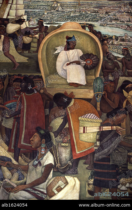 La Gran Tenochtitlan By Diego Rivera 1886 1957 Mexico Mexico City National Palace Album 5643