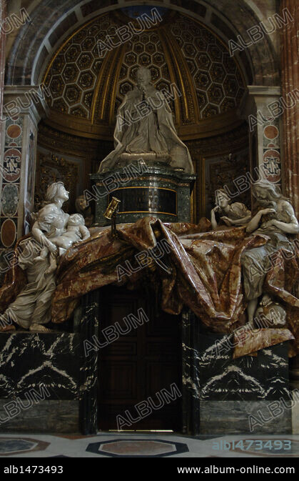 Tomb Of Pope Alexander VII (1599-1667). Sculptural Monument By Gian ...