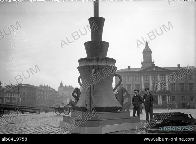 Göteborg 1927 06 29 Förslag Till Fontän På Gustaf Adolfs Torg Local Caption Krep 2010