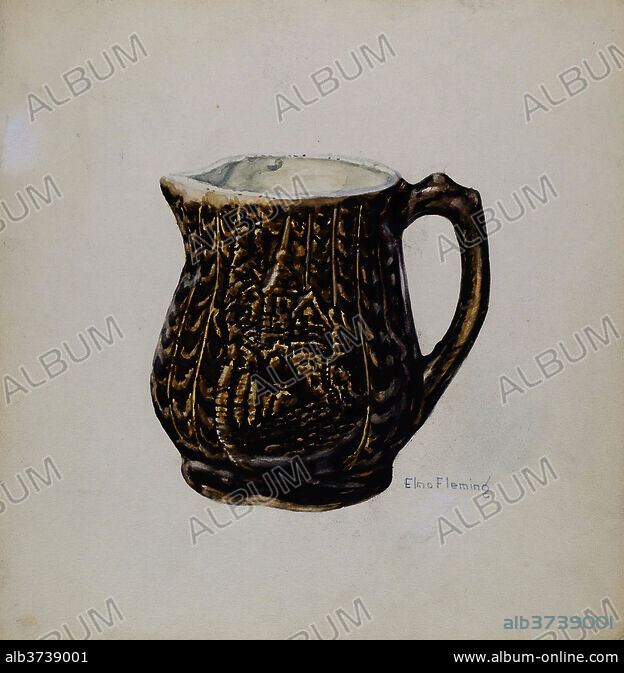 ELMO FLEMING. Pitcher. Dated: c. 1941. Dimensions: overall: 24.7 x 24.3 ...