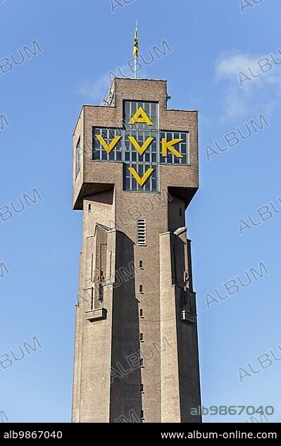 The IJzertoren, Yser Tower, First World War One memorial and highest peace monument in Europe, at Diksmuide, Dixmude, West Flanders, Belgium, Europe.