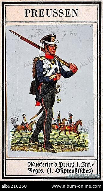 German Uniforms of the 19th century, Lines, Infantry: Prussia ...