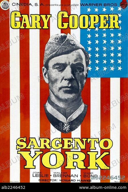 Poster of SERGEANT YORK, 1941, directed by HOWARD HAWKS. Copyright ...