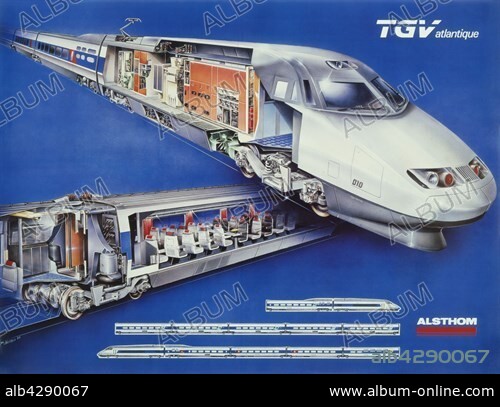 The French SNCF TGV Atlantique, built by Alstom.. 1989.