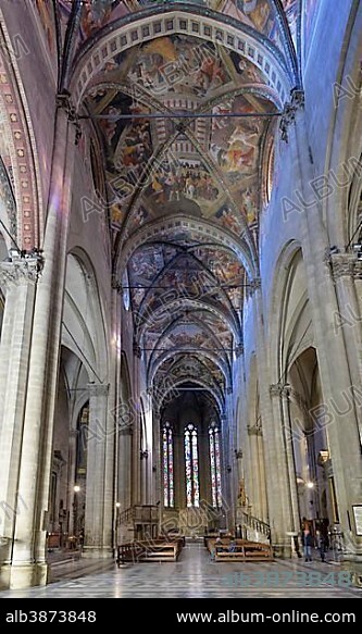 Interior nave Arezzo Cathedral Cattedrale dei Santi Pietro e