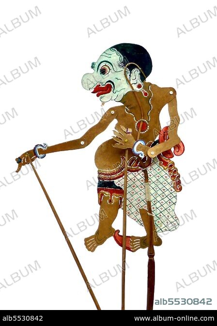 Indonesia Figure Of Gareng Wayang Kulit Shadow Puppet Character