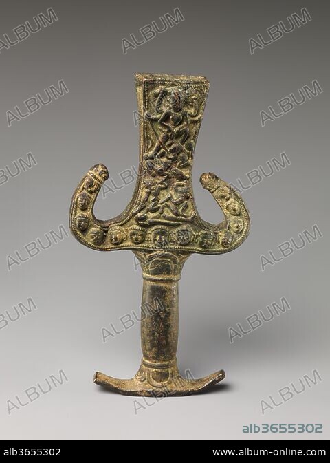 Sword Handle with Scenes of the Goddess Durga Slaying the Buffalo Demon ...