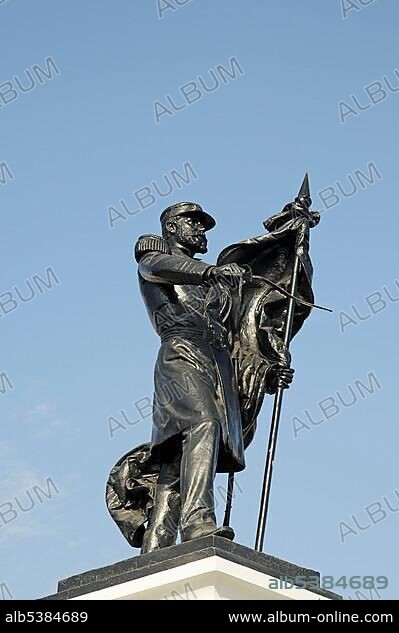 Monument to national war hero Captain Arturo Prat Chacon, Iquique, Norte Grande region, Northern Chile, Chile, South America.