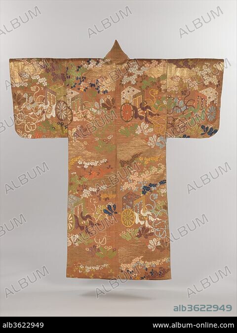 Noh Costume (Karaori) with Court Carriages and Cherry Blossoms - Album ...