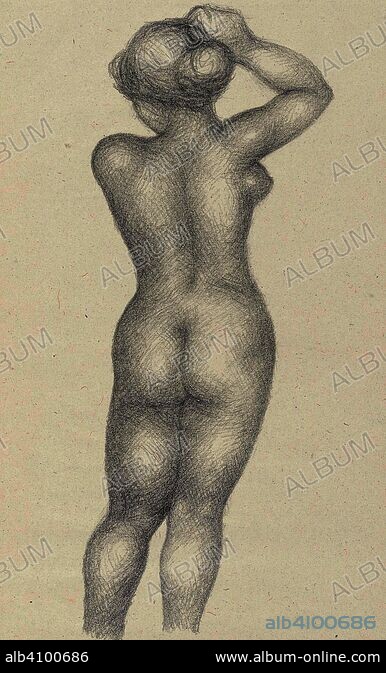 Aristide Maillol Naked Woman Seen From Behind Femme Nue De Dos From