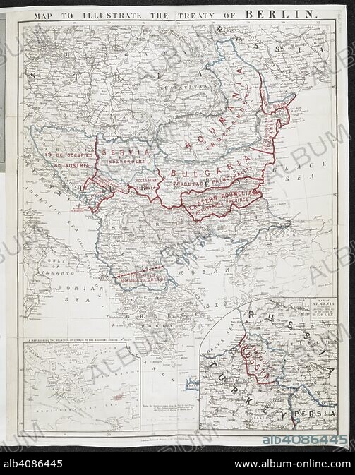 A map to illustrate the treaty of Berlin. Map to illustrate the treaty ...