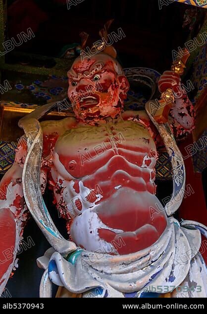 Guardian Figure, Shinto Deity, Nikkozan Rinnoji Temple, Buddhist Temple, Shrines and Temples of Nikko, Nikko, Japan, Asia.