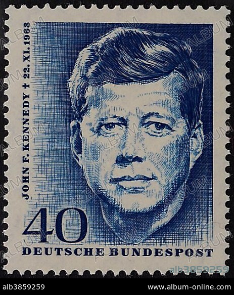 John F. Kennedy President of the USA on a German commemorative