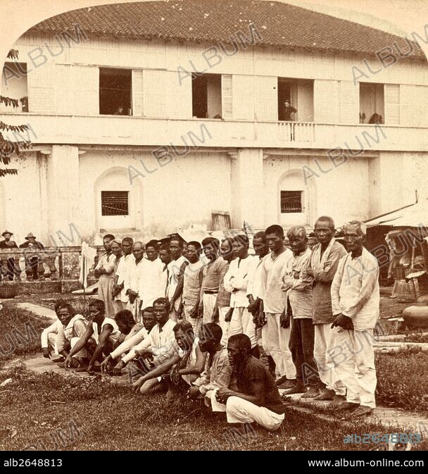 Filipino Prisoners of War at Pasig, Philippines 1899, 19th century ...