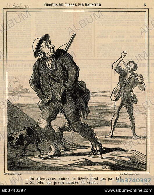 HONORé DAUMIER. Ou allez-vous donc?. Dated: 19th century. Medium ...