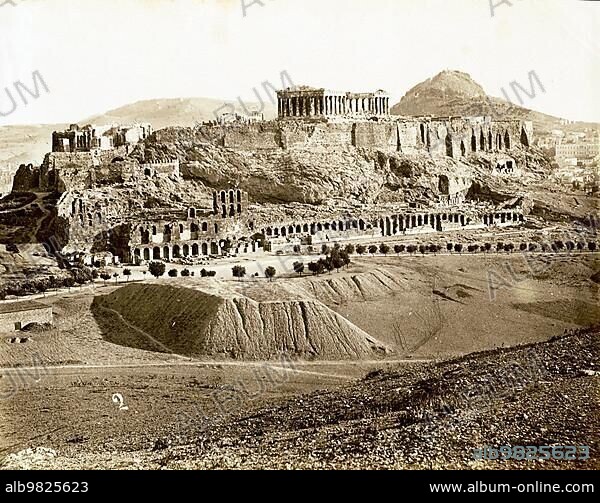 CUMELLAS - ACROPOLIS (Vintage authentic Lithograph)