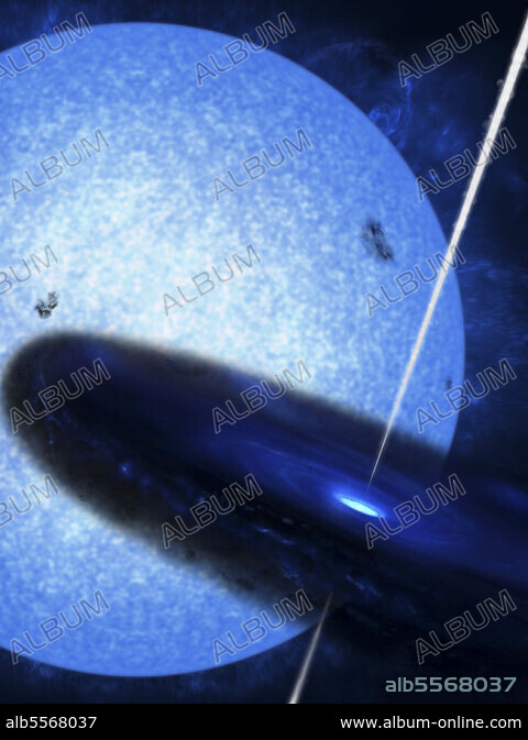 Artist's concept of Cygnus X-1, a luminous x-ray source in the 