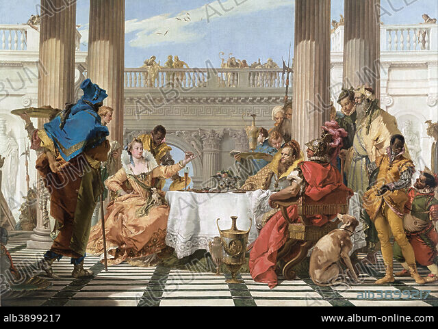 GIOVANNI BATTISTA TIEPOLO. The Banquet of Cleopatra. Date/Period: From ...