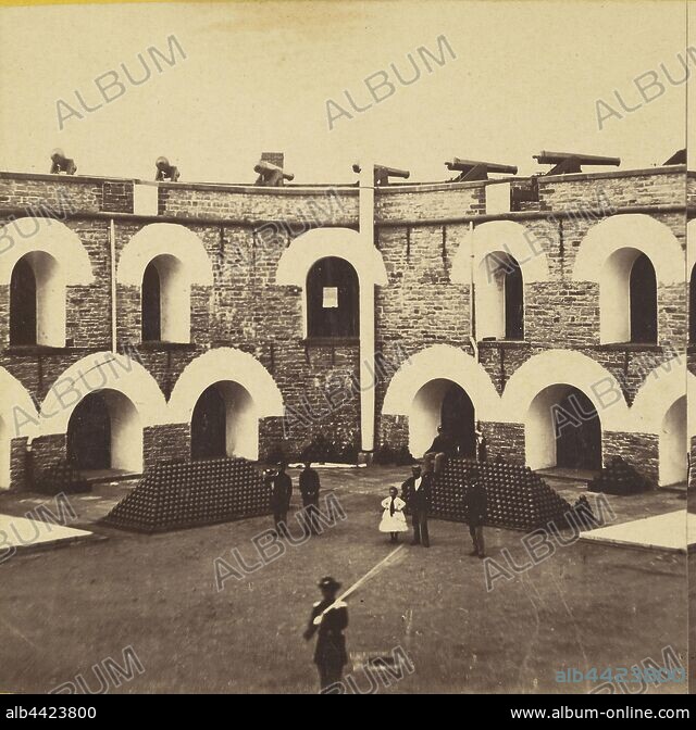 Camp Scenes. Interior View of Fort Lafayette, showing the prison cells ...