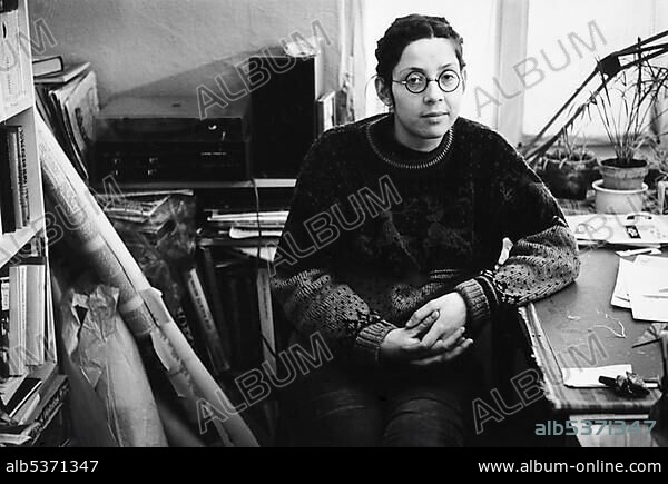 Young woman, student, East Germany, Europe, circa 1986.