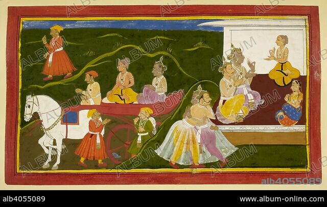 King Romapada's court. Ramayana, Bala Kanda. Udaipur, 1712. King ...