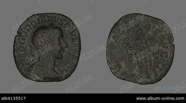 ANCIENT ROMAN. Sestertius (Coin) Portraying Emperor Gordianus. Roman ...