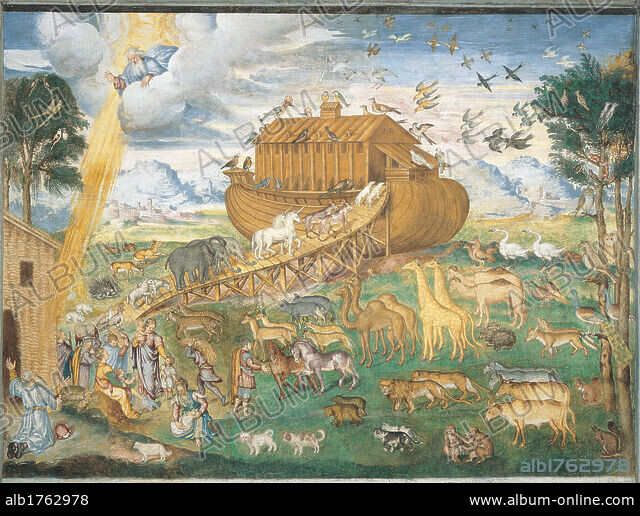 The Animals Enter Noahs Ark by Aurelio Luini 1555 about 16th