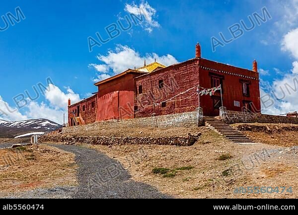 Tangyud Gompa Buddhist Monastery in Komic Village. Spiti Valley, Himachal Pradesh, India, Asia.