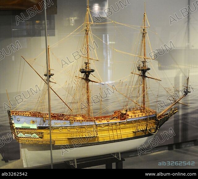 The ship of the Royal Dano-Norwegian Navy Sophia Amalia, the wife of ...