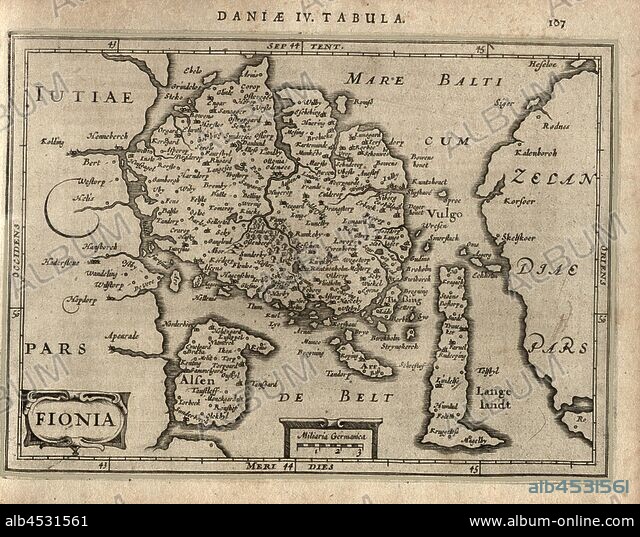 Denmark 4. Map : Fiona, Map of the island of Funen in Denmark, Fig. 26 ...