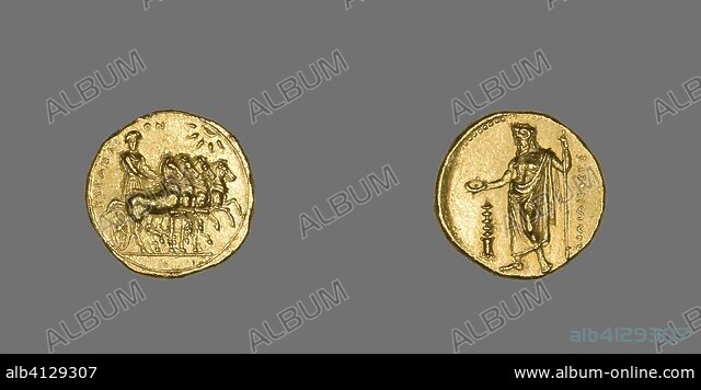 ANCIENT GREEK. Stater (Coin) Depicting a Quadriga. Greek, minted in ...