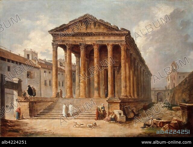 HUBERT ROBERT Ancient Temple The Maison Carree At Nimes Album   Album Alb4224251 