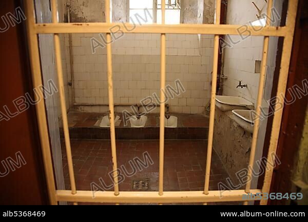 Ablutions and toilets in the KGB Museum, Genocide Museum, dealing with the periods of German and Soviet occupations and genocide, Vilnius, capital of Lithuania, Baltic States, North East Europe.