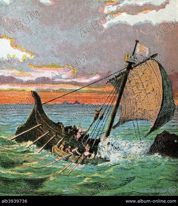 'Wreck Of The White Ship', 1120, (c1850). Artist: Unknown - Album ...