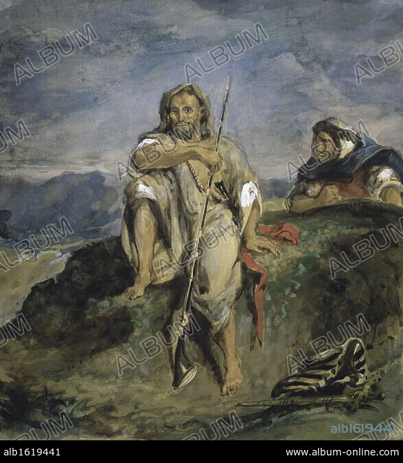 Arab Hunter Chasseur Arabe 19th C. Eug ne Delacroix 1798