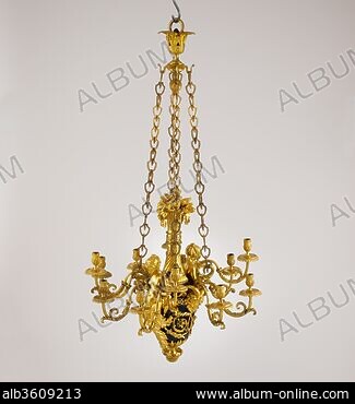 Gothic decorated thurible in gold plated brass with basket h 12 1