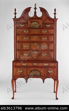 High chest of drawers, American