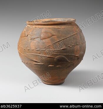 Cone-shaped vase with geometric decoration, Iran, Chalcolithic