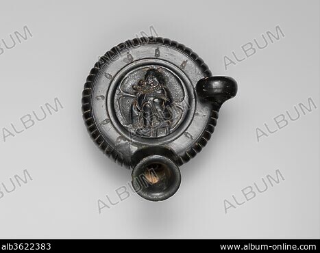 Terracotta guttus (flask with handle and vertical spout), Greek, South  Italian, Campanian, Classical