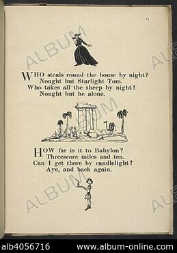 CLAUD LOVAT FRASER. A young woman. Nursery Rhymes, with pictures